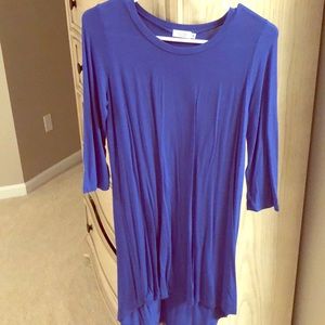 Blue cotton t shirt dress